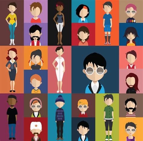 Different Male And Female Avatars Stock Vector Image By ©sky Designs