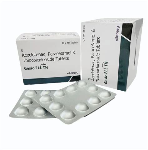 GESIC ELL TH Aceclofenac Paracetamol Thiocolchicoside Tablets