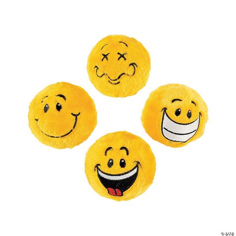 Smile Face Plush Bouncy Ball Assortment Oriental Trading