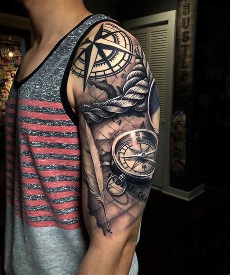 Map And Compass Men Tattoo Ideas Maoritattoospierna Maoritattooswomen