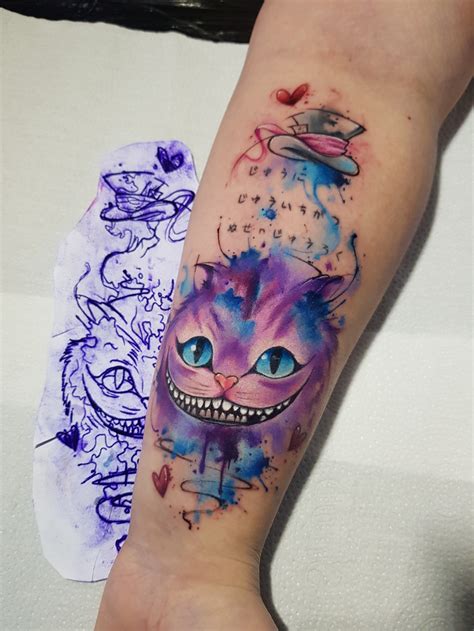 Tatuagem Feminina Gato Da Alice As Duas Garotas Estam Precisando De Sua