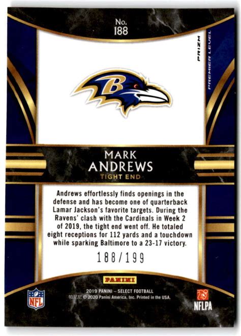 Panini Select Premier Level Tri Color Prizm Mark Andrews