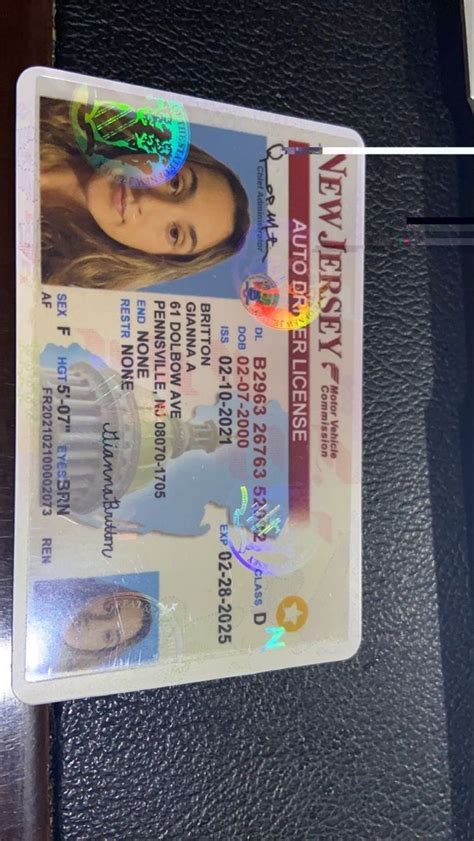 New Jersey Id Card Templates Buy Scannable Fake Id Fake Id Online