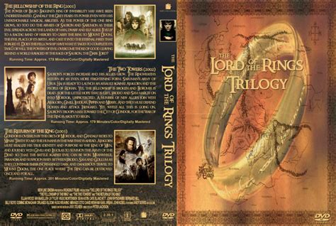 The Lord Of The Rings Trilogy Dvd Covers 2001 2003 R1 Custom