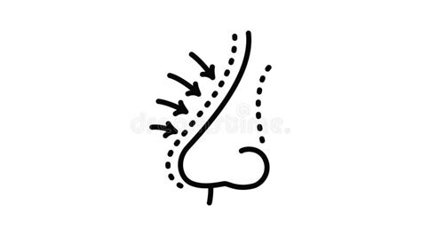 Lifting Facial Skin Glyph Icon Animation Stock Footage Video Of