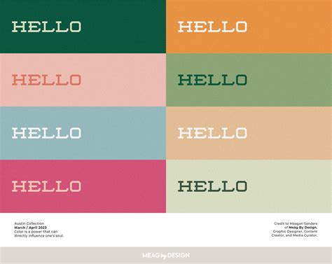 Austin Color Palette Vibrant Pink Green Teal Blue Etsy