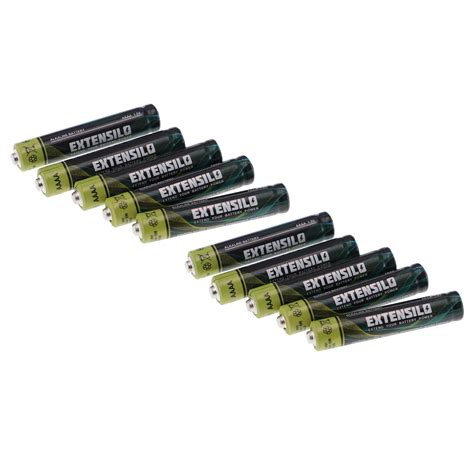 EXTENSILO 10x Pila Cilindrica AAAA Batterie Primarie 550mAh 1 5V