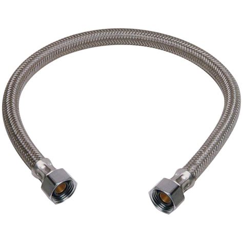 Brasscraft 1 2 In Fip X 1 2 In Fip X 30 In Braided Polymer Faucet Connector B8 30a F The