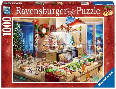 Julekaos i køkkenet 1000 brikker puslespil Ravensburger 17563