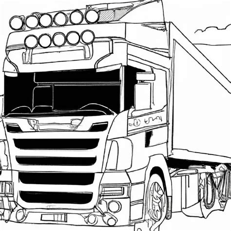 Desenhos De Caminh O Scania Para Imprimir E Colorir