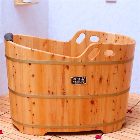 Yashijia Wooden Bucket Bath Bucket Solid Wood Bath Bath Tub Wooden Bath