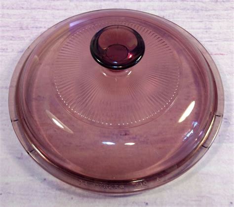 Corning Visions Cranberry Glass Lid V C For Qt Pot Or Casserole