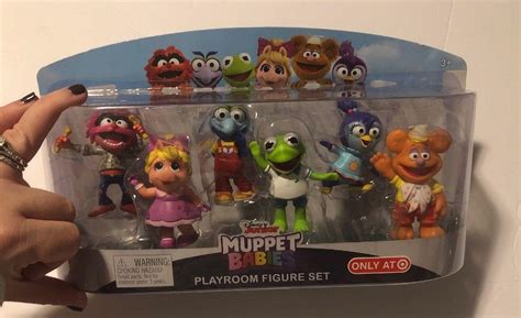 Disney Junior Muppet Babies Playroom 6 Figure Set Kermit Piggy Animal