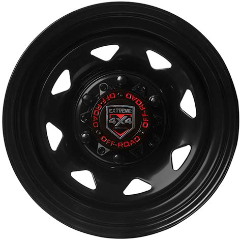 Extreme 4x4 Steel Wheel 15x8 6 139 7 Black 0p 110 1cb Fits 4 Rnr Pk Ranger Cap