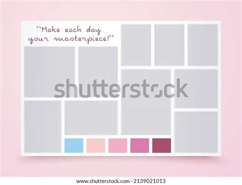 Collage Template Moodboard Grid Mood Board Stock Vector Royalty Free