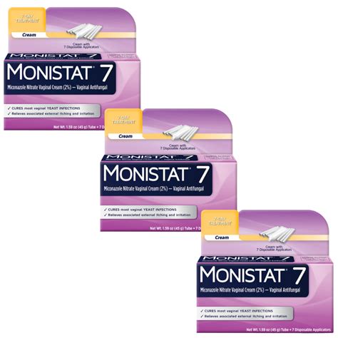 Monistat 7 Dose Yeast Infection Treatment Disposable Applicators And 1