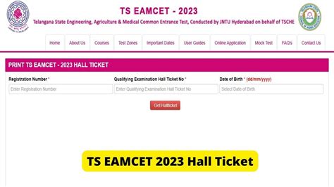 Ts Eamcet Hall Ticket Out At Eamcet Tsche Ac In Know How To