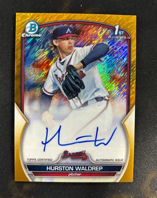 Bowman Chrome Draft Hurston Waldrep St Gold Shimmer Refractor