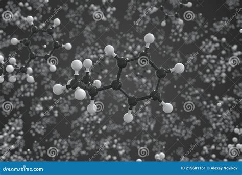 Cumene Molecule Made With Balls Conceptual Molecular Model Chemical 3d Rendering Stock