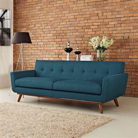 Wall Color for Dark Teal Sofa : interiordecorating