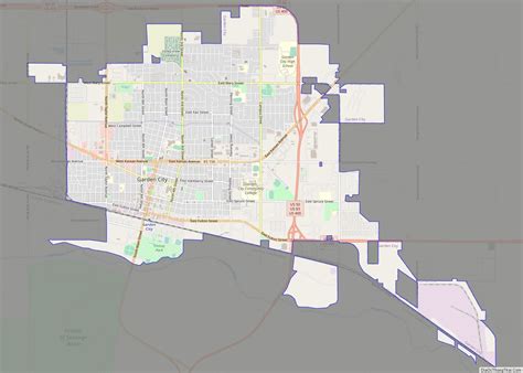 Map of Garden City, Kansas - Thong Thai Real