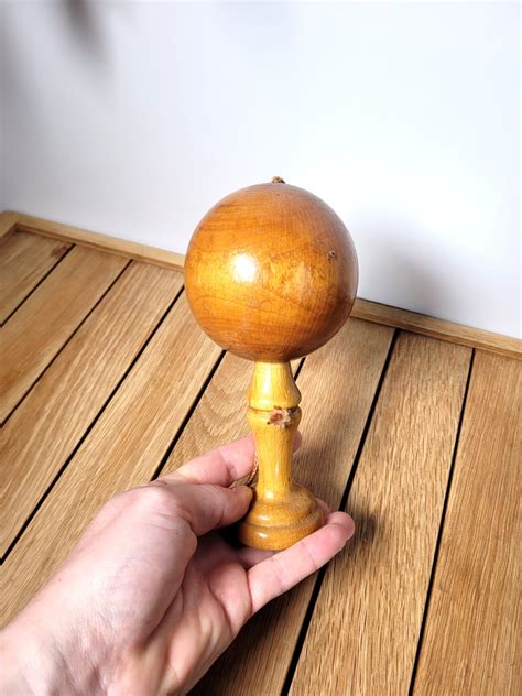 Bilboquet Ancien En Bois Cm Coucou Retro