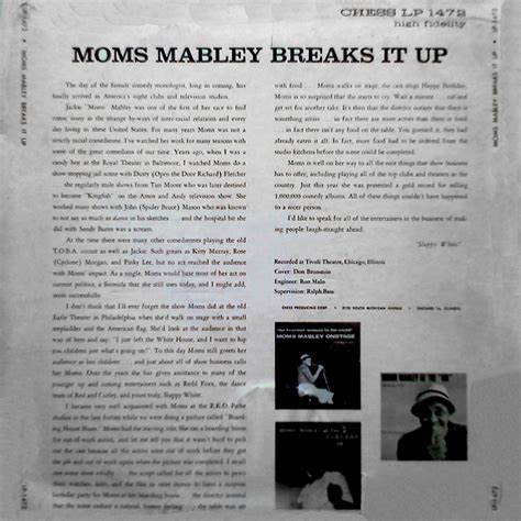 Vintage Stand-up Comedy: Moms Mabley - Moms Mabley Breaks It Up 1962