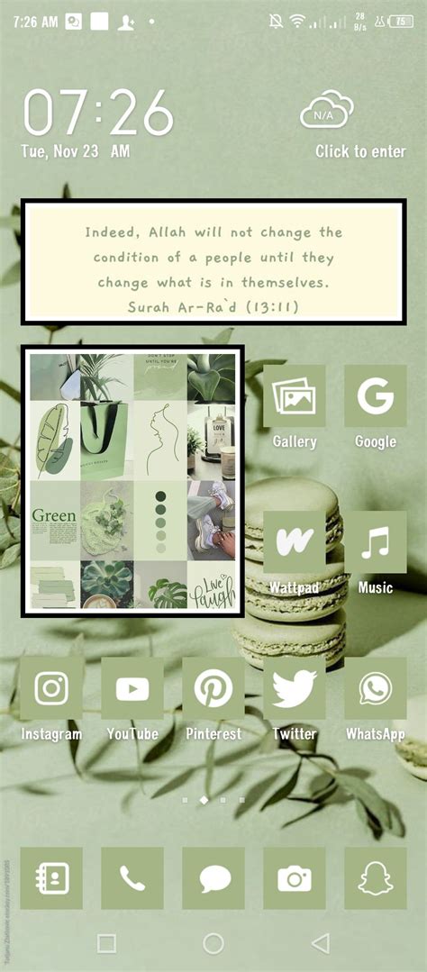 Sage Green Aesthetic Homescreen