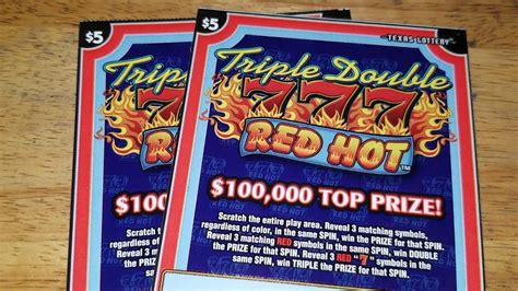 Texas Lottery Scratch Off Tickets Triple Double Red Hot 7s Youtube