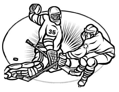 Dibujos De Hockey Para Colorear E Imprimir Coloringonly