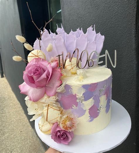 Bespoke Tiered Cakes Vanilla Pod Birthday Cake With Flowers