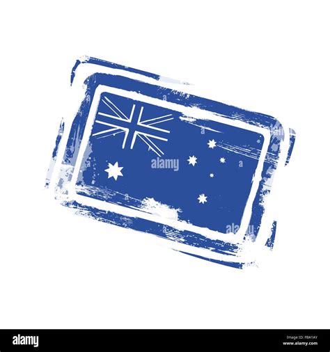 Australia Day Stamp Flag National Holiday Stock Vector Image And Art Alamy