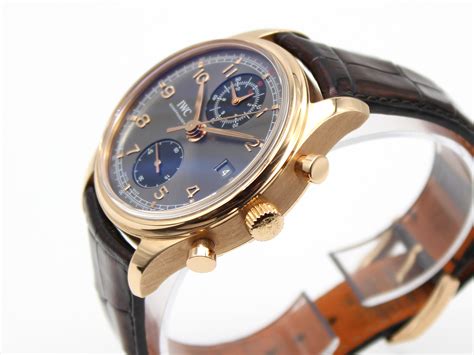 Iwc Portugieser Chronograph Classic Mm K Rose Gold Grey Dial