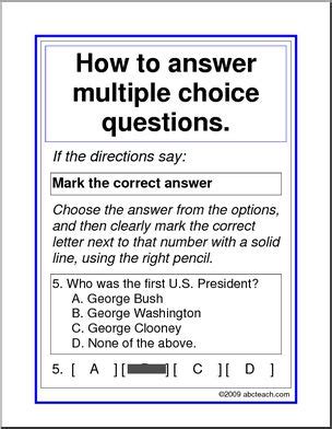 Poster How To Answer Multiple Choice Questions Abcteach