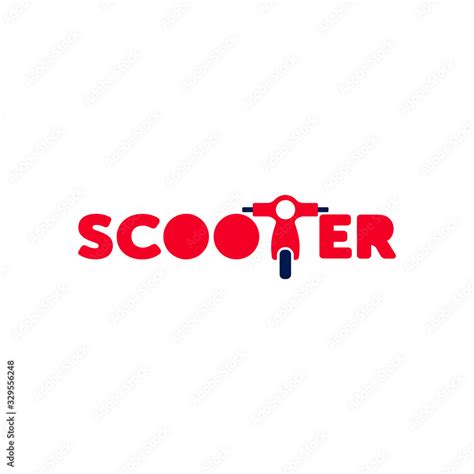 Scooter Logo Design Silhouette Vector Template Stock Vector Adobe Stock