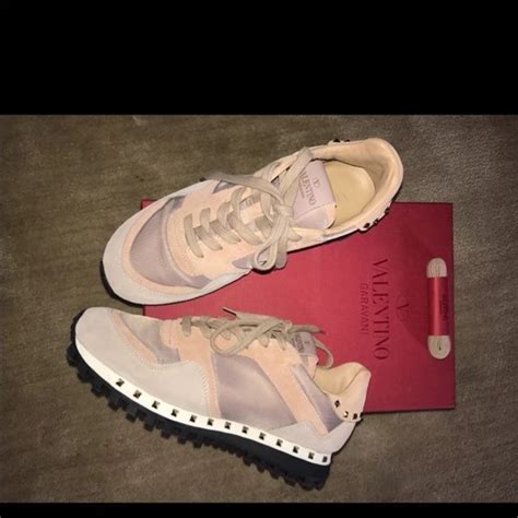 Valentino Garavani Shoes Valentino Nude Sneakers Rockstud Poudre Euc Poshmark