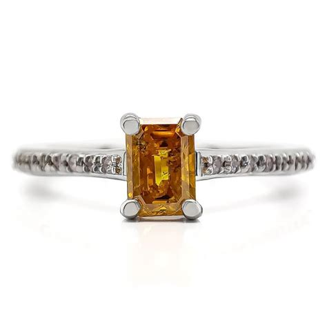 No Reserve Price 0 62 Carat Fancy Vivid Orangy Yellow Catawiki