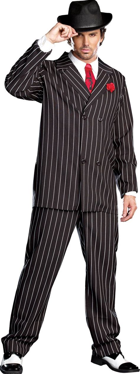 Gangsta Mens Adult Costume Large Gangsta Costume Gangster Halloween