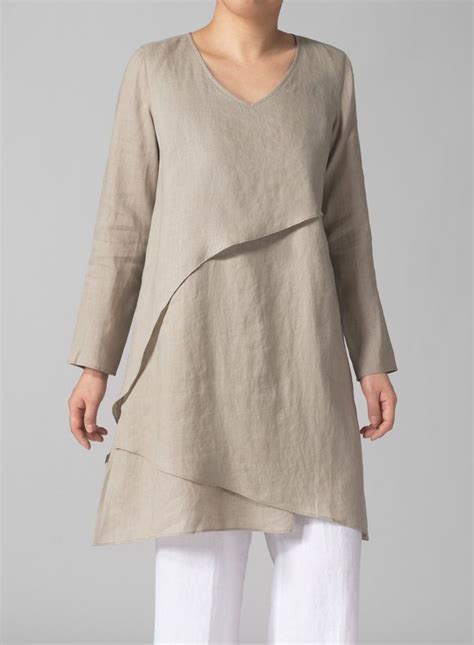 Linen Asymmetrical Tunic Linen Clothes Womens Pinafore Dress Boho