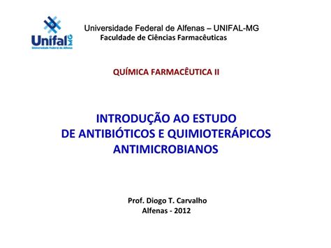 PPT Universidade Federal De Alfenas UNIFAL MG Faculdade De Ci Ncias