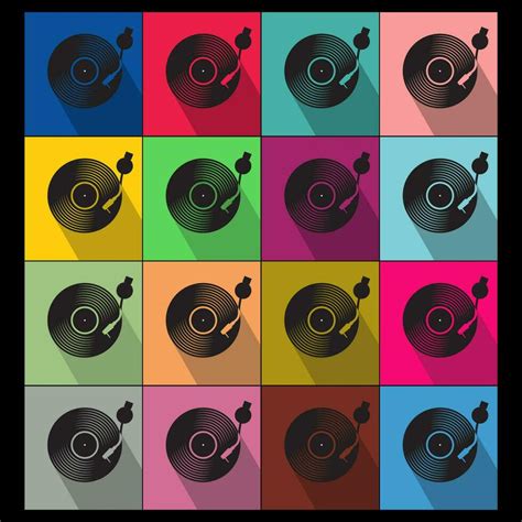 Black vinyl record disc flat concept vector illustration 34034284 ...