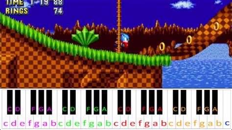 Green Hill Zone (Sonic Theme) Hard Version | Piano Letter Notes