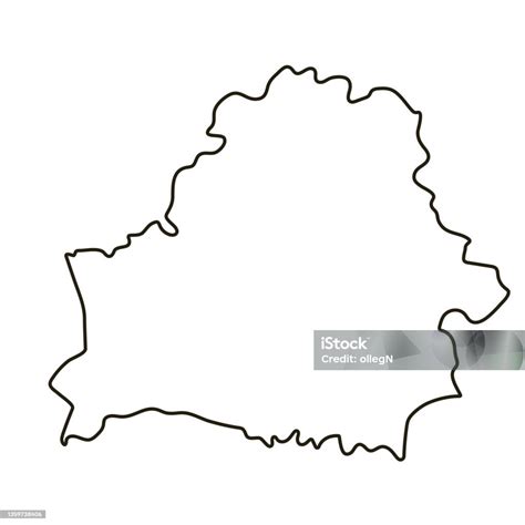 Map Of Belarus Outline Map Vector Illustration Stock Illustration Download Image Now Belarus