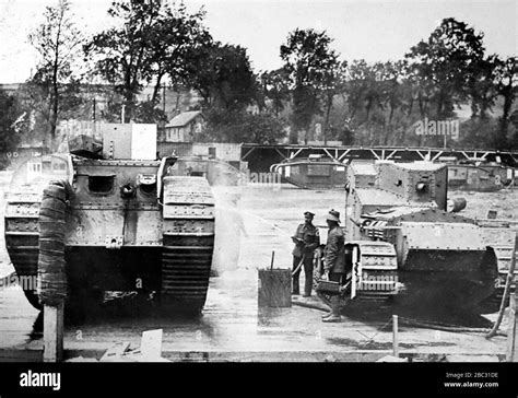 British Tanks During Ww1 Stock Photo Alamy