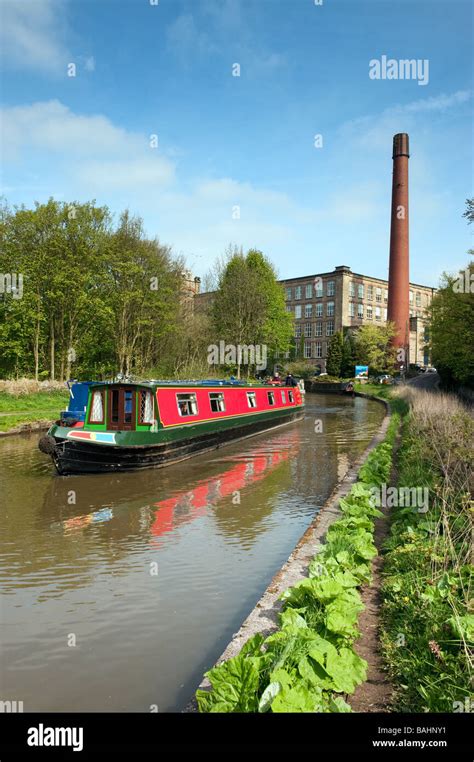 "Clarence Mill" on the "Macclesfield Canal", Bollington, Cheshire, England, "Great Britain Stock ...