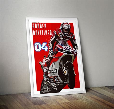 Andrea Dovizioso Dovi Motogp Wall Art Poster Print Ducati Etsy