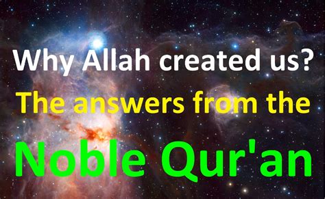 Why Allah Created Us