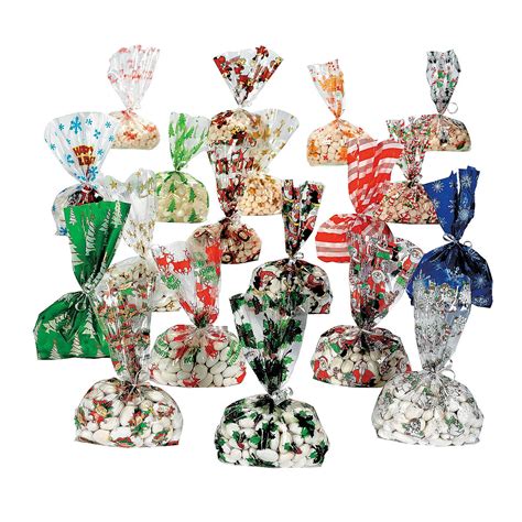 Fun Express Mega Holiday Cellophane Bags 240pc For Christmas