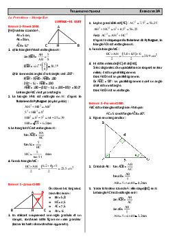 Trigonométrie Problèmes de BREVET Corrigés d exercices AlloSchool