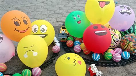 Woow Keren Meletus Balon Isi Mainan Menemukan Roda Mobil Kereta